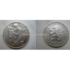 10 Kčs 1955 Stříbrná pamětní mince ČSR Výročí osvobození